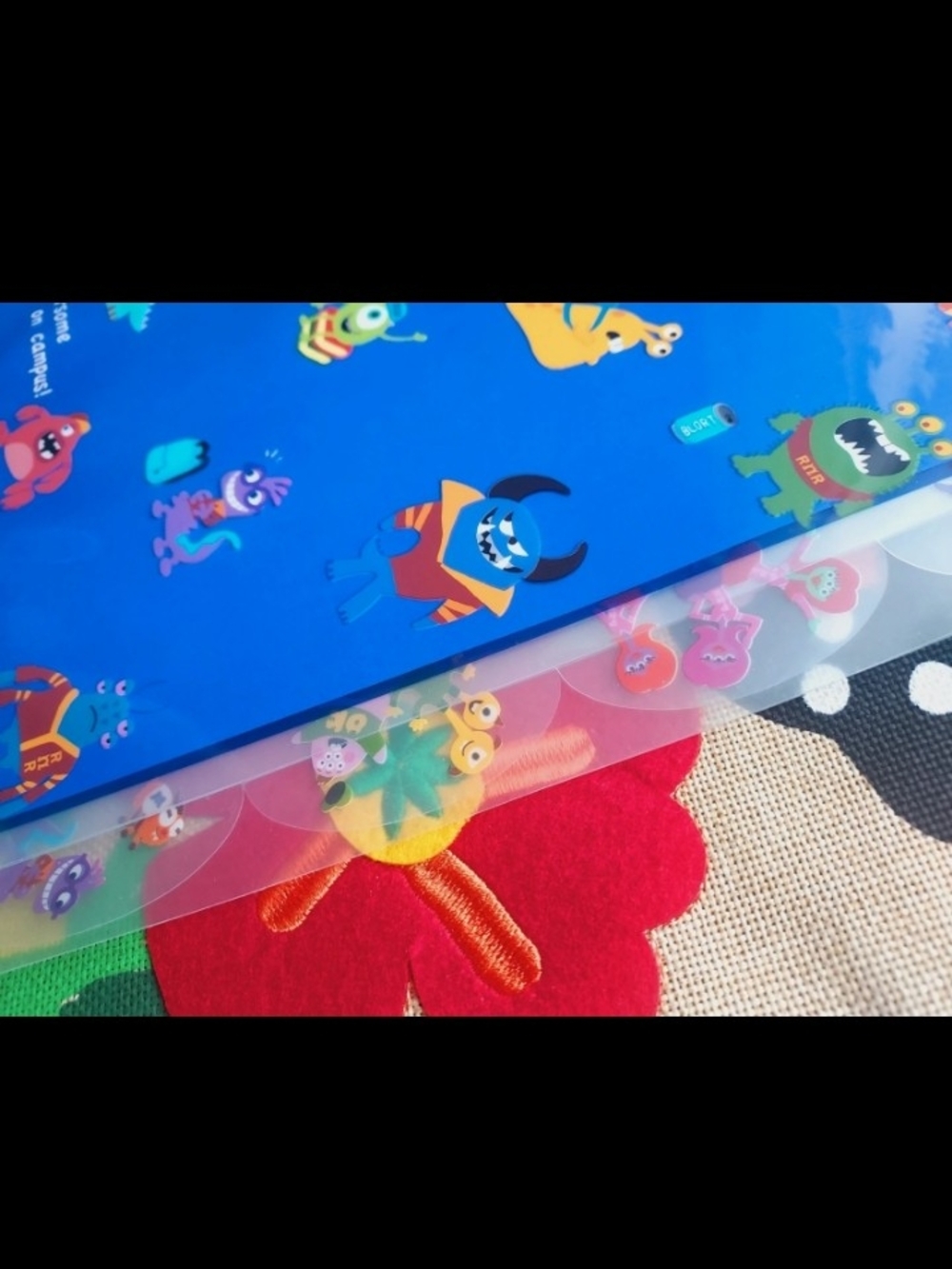 Disney Monsters University Blue Monster File pocket stationery NWT - Picture 7 of 12